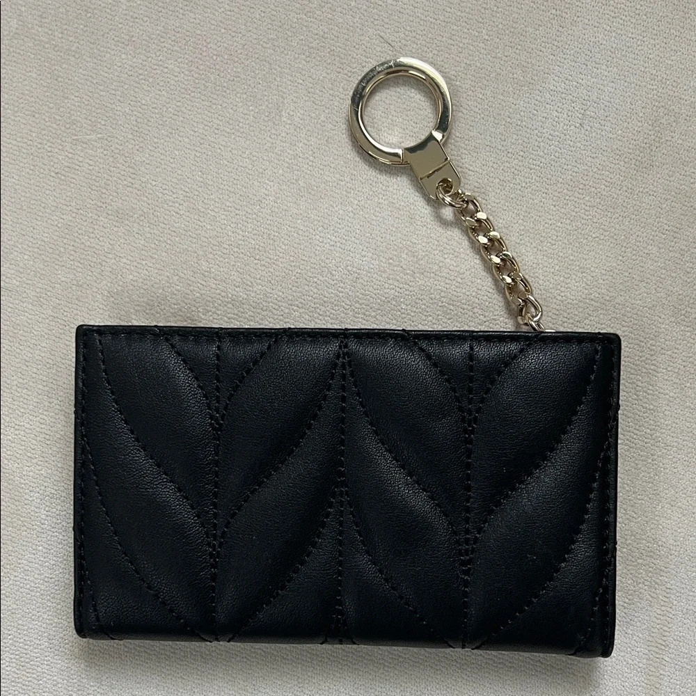 Kate Spade Black Quilted Keychain Pouch NEW - Picture 2 of 6